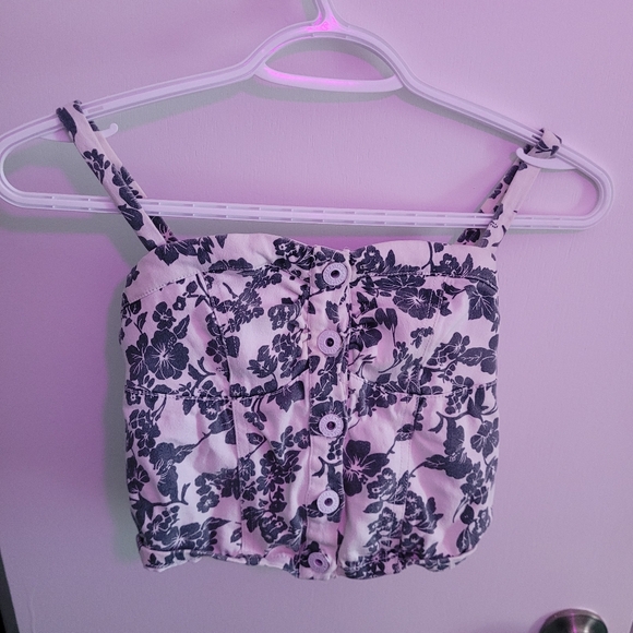 Floral Parisian works crop top - Picture 2 of 7